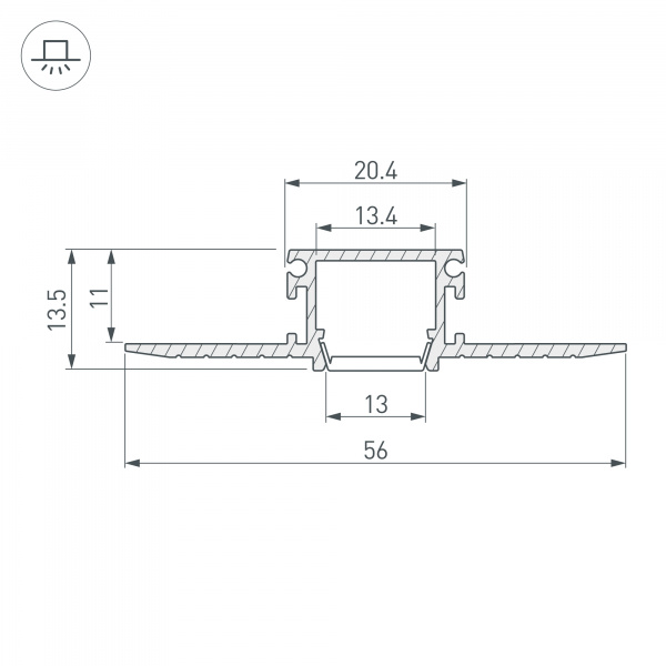 Профиль Arlight PDS-F-HIDE-2000 024017