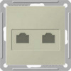 Systeme Electric Wessen 59 Шампань Розетка 2-ая ТЛФ + компьютерная 5е (RJ11+RJ45)