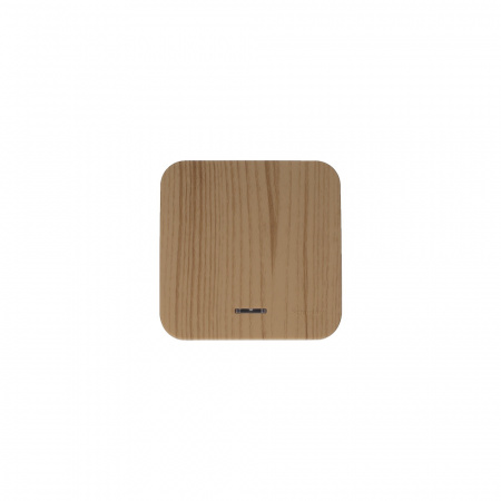 SE Blanca наруж Ясень Выключатель 1-клавишный с подсветкой 10А,250B, изолир. пластина