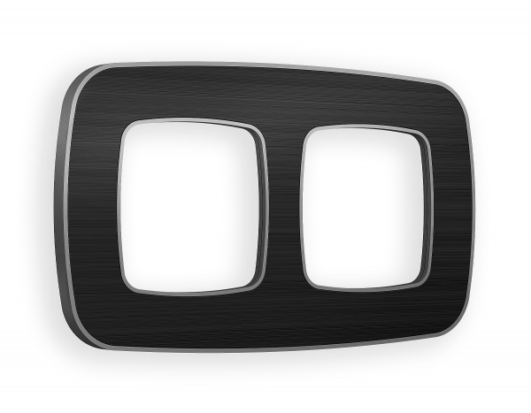 Рамка OMEGA Coint (Черный Стекло органическое/Сталь) 2-ая OF640532