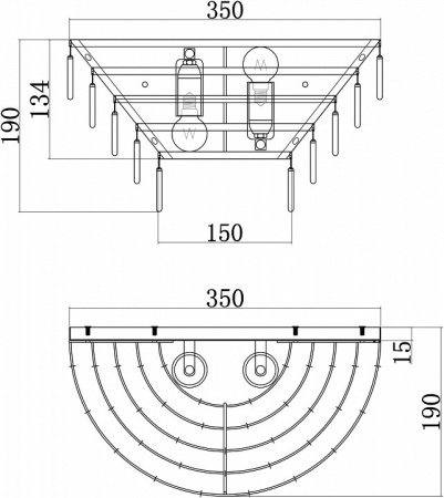 Настенный светильник (бра) MOD130WL-02G Maytoni Mazzo