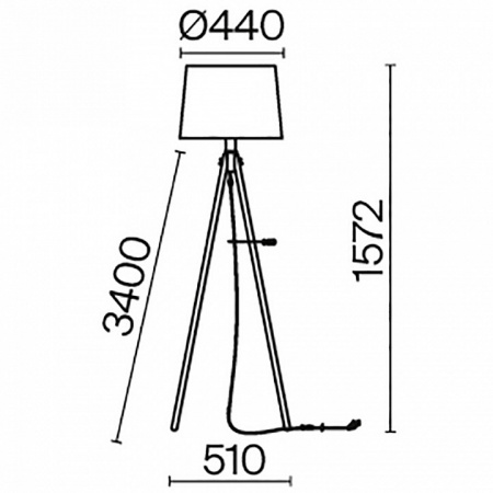 Напольный светильник (торшер) Table & Floor Z177FL-01B Maytoni Calvin