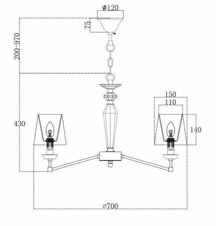 Люстра MOD064PL-06N Maytoni Beira