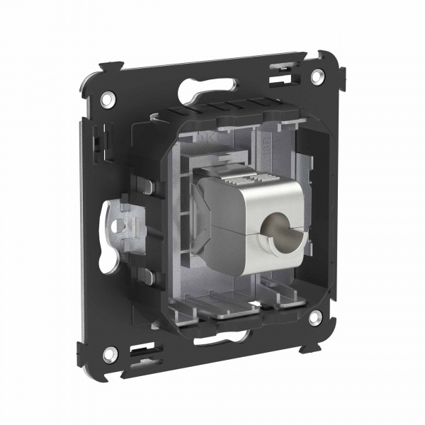 DKC Avanti Компьютерная розетка RJ-45 без шторки в стену, кат.6 одинарная экранированная, Закаленная сталь