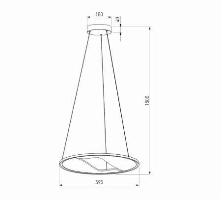 Подвесной светодиодный светильник 40027/1 LED серый Eurosvet Occhio