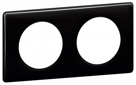 Legrand Celiane Черный глянец Рамка 2-я (2+2 мод)