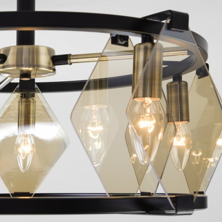 Потолочная люстра в стиле лофт 60116/5 черный Eurosvet Aragon