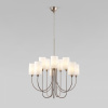 Подвесная люстра с тканевыми абажурами 60164/10 никель Eurosvet Abbey