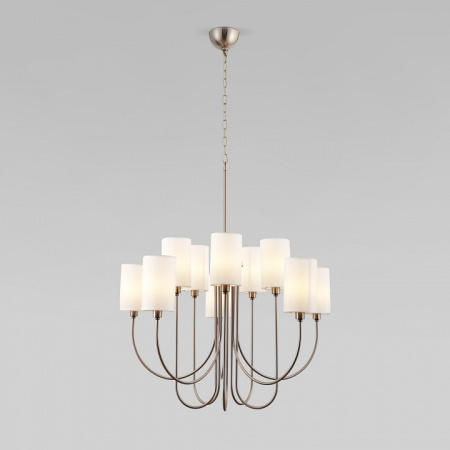 Подвесная люстра с тканевыми абажурами 60164/10 никель Eurosvet Abbey