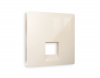 Лицевая панель ALFA (Бежевый глянец) для компьютерной/телефонной розетки RJ-45/RJ-11 QUANT AP3120