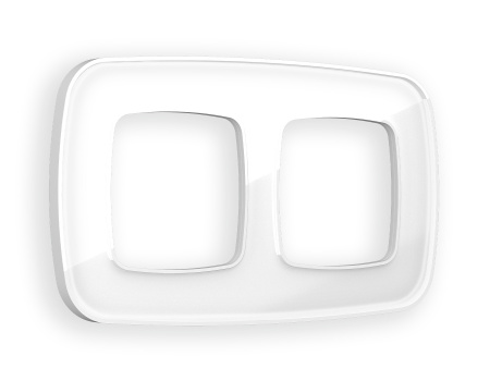 Рамка OMEGA Coint (Белый Стекло органическое) 2-ая OF640102