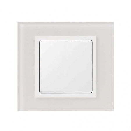 Simon 82 Nature Белый/Белое стекло Рамка 4-ая