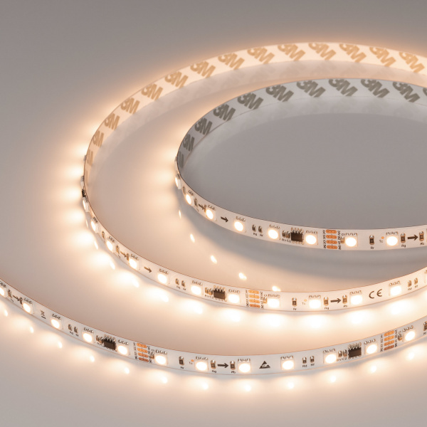 Arlight Лента SPI-B60-10mm 24V Warm3000-PX6-RAM (15 W/m, IP20, 5060, 5m) (бегущий огонь)