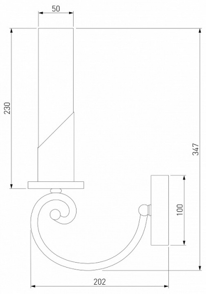 Классическое бра 60117/1 никель Eurosvet Banci