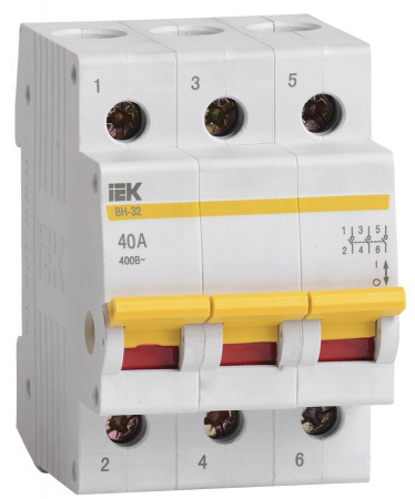 IEK KARAT Выключатель нагрузки (мини-рубильник) ВН-32 3Р 40А