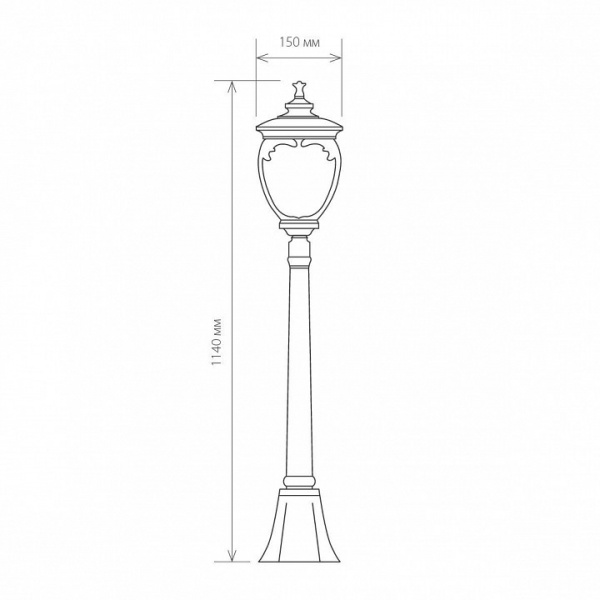 Andromeda F черное золото уличный светильник на столбе IP44 GLYF-8024F Elektrostandard Andromeda a027998