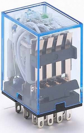 DEKraft Промежуточное реле 4 конт. с инд. LED 3А 24В DC ПР-1