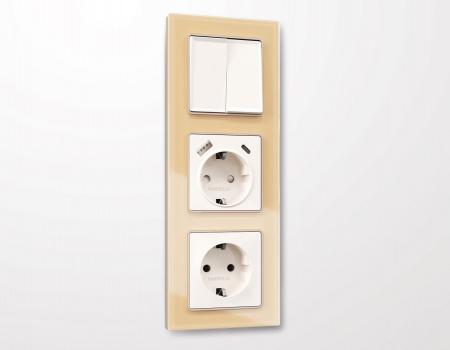 Рамка ALFA Platos (Шампань Стекло органическое) 3-ая AF330603