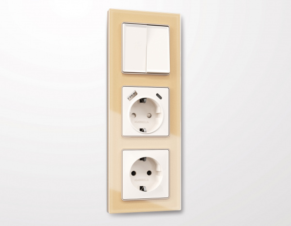 Рамка ALFA Platos (Шампань Стекло органическое) 3-ая AF330603