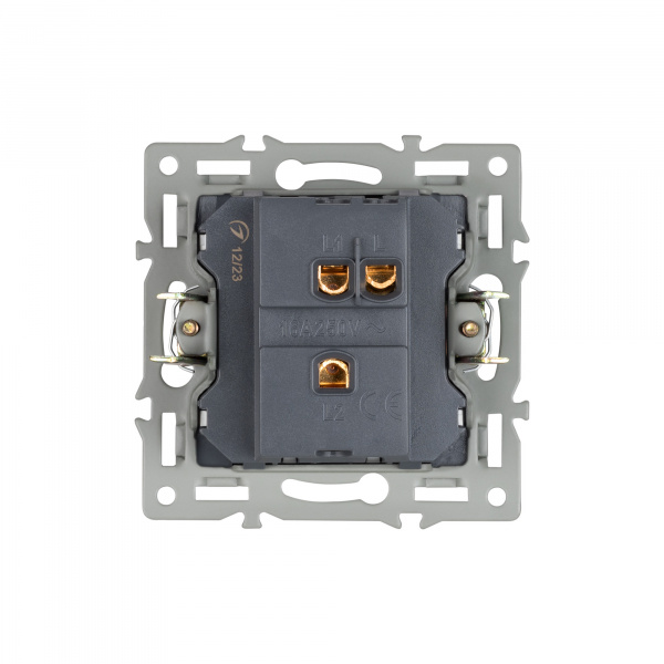 Механизм выключателя одноклавишный проходной SWT-MKP1-PL-BK (250V, 16A) (Arlight, -)