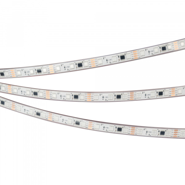 Arlight Лента герметичная SPI-PFS-B60-12mm 12V RGB-PX3-BPT (12 W/m, IP68, 5060, 5m) (бегущий огонь)