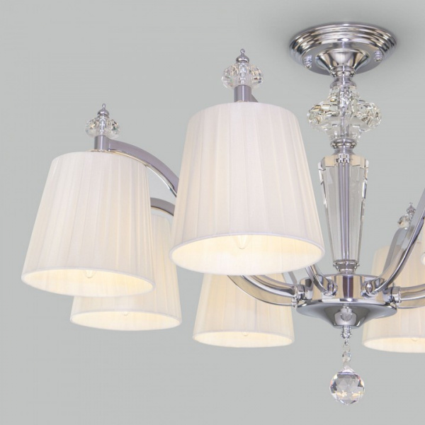 Потолочная классическая люстра 60122/8 хром Eurosvet Diva Потолочная классическая люстра 60122/8 хром Eurosvet Diva