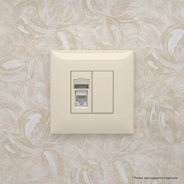 DKC Avanti Ванильная дымка Компьютерная розетка RJ-45 один  категория 5e