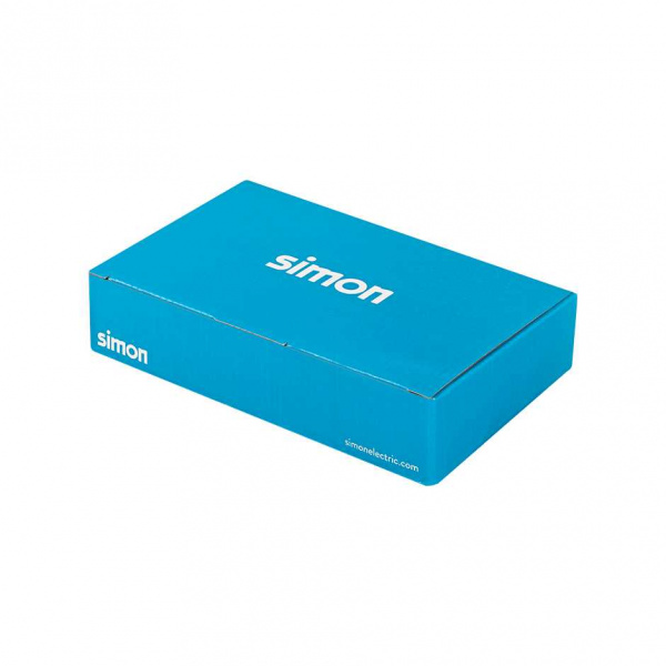 Simon 100 Однополюсный выключатель нажимной 10AX 220В~ с безвинтовым подключением 1Click