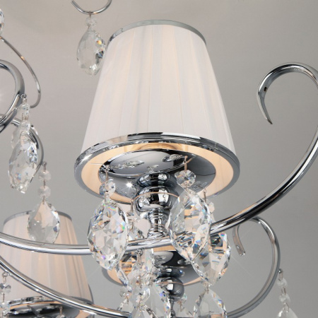 Люстра с хрусталем 10021/8 хром Eurosvet Rosalva