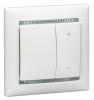 Legrand Valena Бел Светорегулятор нажимной 40-600W для л/н и обмоточных т-ров