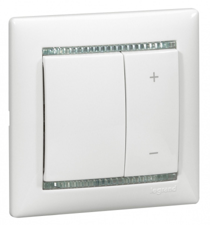 Legrand Valena Бел Светорегулятор нажимной 40-600W для л/н и обмоточных т-ров