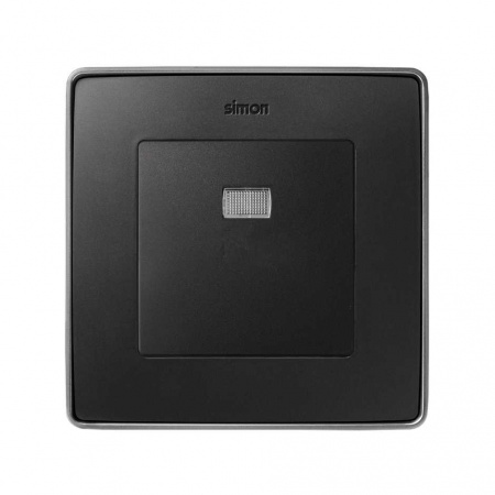 Simon 82 Графит Накладка для вставки с пиктограм., для 1-кл.мех.кноп.выкл.и компл."ждите-входите",S82,82N