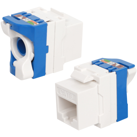 Donel Модуль Keystone Toolless RJ45, cat. 6, UTP, 180 град., белый, DECKTU6180DW