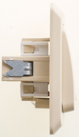 SE Этюд Крем Выключатель кнопочный 1-клавишный с подсветкой