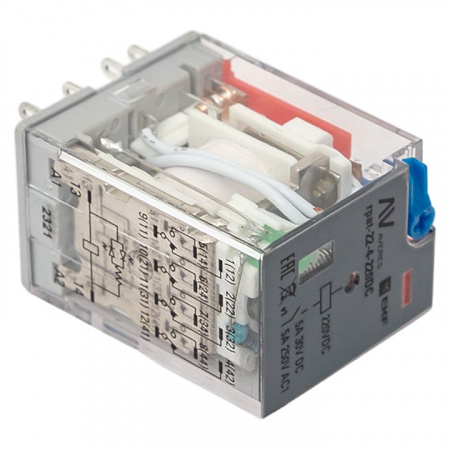 EKF Averes Реле промежуточное с кнопкой и мех. Индикацией RPAt 22/4 5A 220В