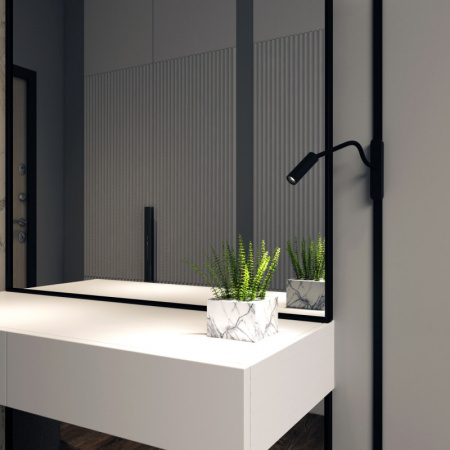 DK5343-BK Светильник для трека Air, серия Spot 4000 со светодиодом, ?26*495мм, 48V DC, 2W, RA?90, 24°, 4000K, IP20, черный, алюминий