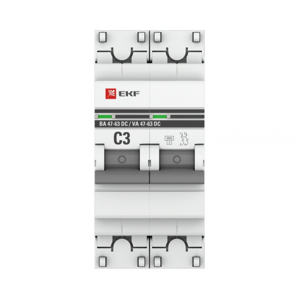 EKF PROxima Автоматический выключатель 2P 3А (C) 6кА ВА 47-63 DC