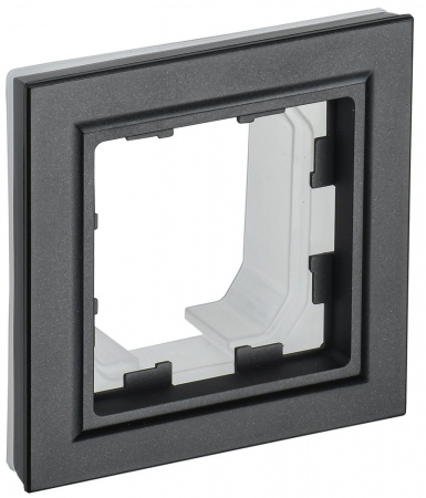 IEK BRITE Рамка 1-мест. IP44 РУ-1-БрЧ-44 черн.