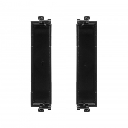 DKC Avanti Черный Комплект заглушек квадрат 05 модуля 2 штуки