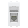 DKC Avanti Белое облако Компьютерная розетка RJ-45  категория  5е 1 модуль