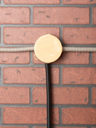 EKF PROxima Коробка распаячная КМР-040-039 с крышкой (85х40) 4 мембранных ввода светлое дерево IP54