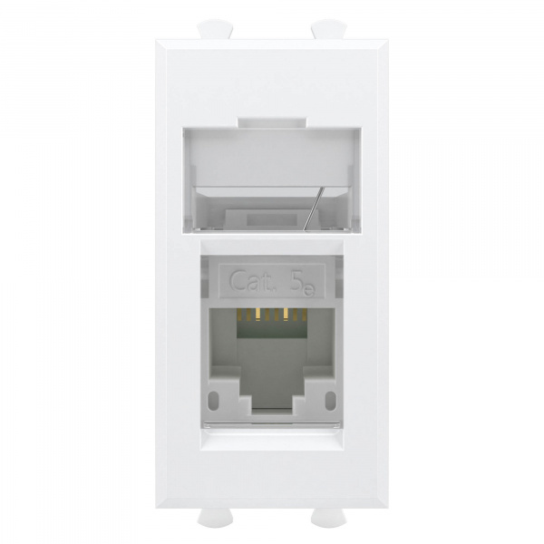 DKC Avanti Белое облако Компьютерная розетка RJ-45  категория  5е 1 модуль