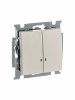 ABB BJB Basic 55 Беж Выключатель 2-клавишный с подсветкой