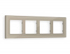 Рамка ALFA Arctic (Серо-бежевый Стекло органическое) 4-ая AF580364