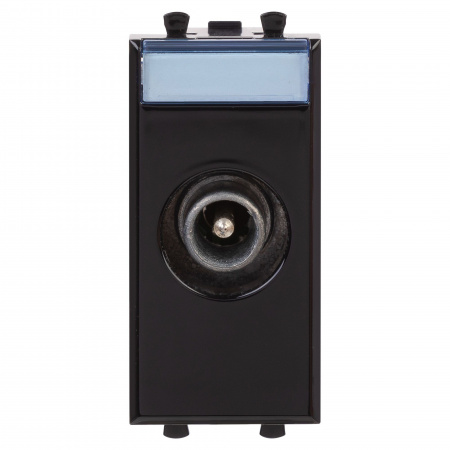 DKC Avanti Черный квадрат ТВ розетка проходная 1 м