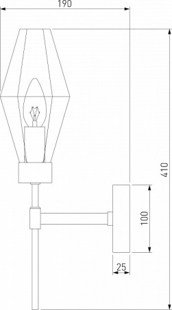 Настенный светильник 60143/1 хром Eurosvet Prism