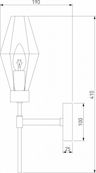 Настенный светильник 60143/1 хром Eurosvet Prism