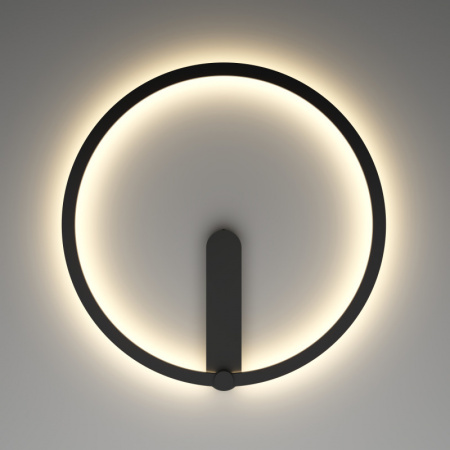 DK5035-BK Бра ROUND со светодиодом, IP20, 24W, 3000/4000/6500K, черный, алюминий