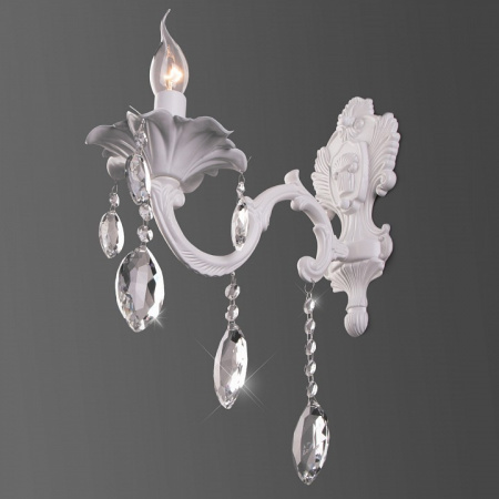 Классическое бра с хрусталем 10108/1 белый Eurosvet Veletta