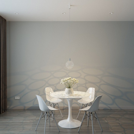 Подвесной светодиодный светильник с металлическим плафоном 90353/1 хром Eurosvet Gemini